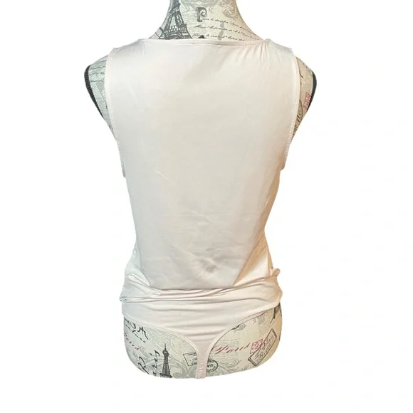 Express Ivory/pink V-Neck Bodysuit - Picture 2 of 6